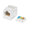 KJ-RJ45-Cat.5E-180-Toolless Вставка Keystone Jack RJ-45(8P8C), 180 градусов, категория 5e, без инструмент белая