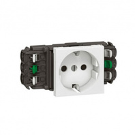 LEGRAND 077401 Модуль розетки 2К+З, немецкий стандарт (Schuko), безвинтовые зажимы, проходной (в короб), Mosaic LEGRAND 077401 Модуль розетки 2К+З, немецкий стандарт (Schuko), безвинтовые зажимы, проходной (в короб), Mosaic