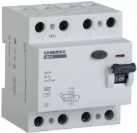 MDV15-4-063-030 Устройство защитного отключения  ВД1-63 4Р 63А 30мА GENERICA