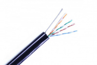 DR-140201 Витая пара Datarex 5е,U/UTP, 24AWG, PE, черный, внешний трос DR-140201 Витая пара Datarex 5е,U/UTP, 24AWG, PE, черный, внешний трос