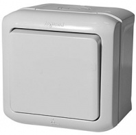 782334 Переключатель 10А 1клав IP44 серый