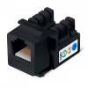 KJ-RJ12-90-BK Вставка Keystone Jack, RJ-12(6P6C), угол 90 градусов, 110 IDC, черная