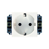 LEGRAND 077601 Модуль розетки 2К+3, 2М, немецкий стандарт (Schuko), проходной (в короб), с  защитными шторками, Mosaic