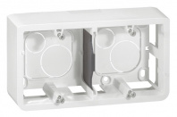 LEGRAND 080285 Коробка для накладного монтажа, горизонтальная, 4М/5М, глубина 40 мм, белая, Mosaic (применяется с L/80252)