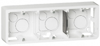 LEGRAND 080286 Коробка для накладного монтажа, горизонтальная, 6М/8М, глубина 40 мм, белая, Mosaic (применяется с L/80253)