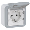 LEGRAND 069733 PLEXO Розетка 2К+З, нем.стандарт, с винтовыми зажимами, с крышкой в сборе, IP55