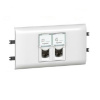 LEGRAND 078693 Модуль розетки компьютерной 2хRJ-45, кат. 6, FTP, 2М, с рамкой и суппортом (в короб с крышкой 65мм), белая, Mosaic