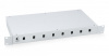 Cabeus FO-19-8SC Кросс бокс оптический 19"  на 8 SC (LC duplex) со сплайс-кассетой и КДЗС (без пигтейлов и проходных адаптеров)