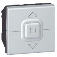 LEGRAND 079226 Выключатель управления приводами, 2М, 500 Вт макс., алюминиевый, Mosaic LEGRAND 079226 Выключатель управления приводами, 2М, 500 Вт макс., алюминиевый, Mosaic