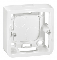 LEGRAND 080281 Коробка для накладного монтажа, 2М, глубина 40 мм, белая, Mosaic (применяется с L/80251)