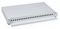 Cabeus ODF-19-24-ST Кросс бокс оптический 19" на 24 ST(FC) со сплайс-кассетой, выдвижной (без пигтейлов и проходных адаптеров)