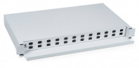 Cabeus ODF-19-24-SC Кросс бокс оптический 19" на 24 SC (LC duplex) со сплайс-кассетой, выдвижной (без пигтейлов и проходных адаптеров)