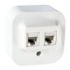 782221 Розетка RJ 11+RJ 45 кат 5e UTP белая