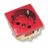 45131 SVM Розетка 2к+З (45х45) , красная