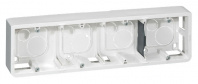 LEGRAND 080284 Коробка для накладного монтажа, горизонтальная, 10М, глубина 40 мм, белая, Mosaic (применяется с L/80254)